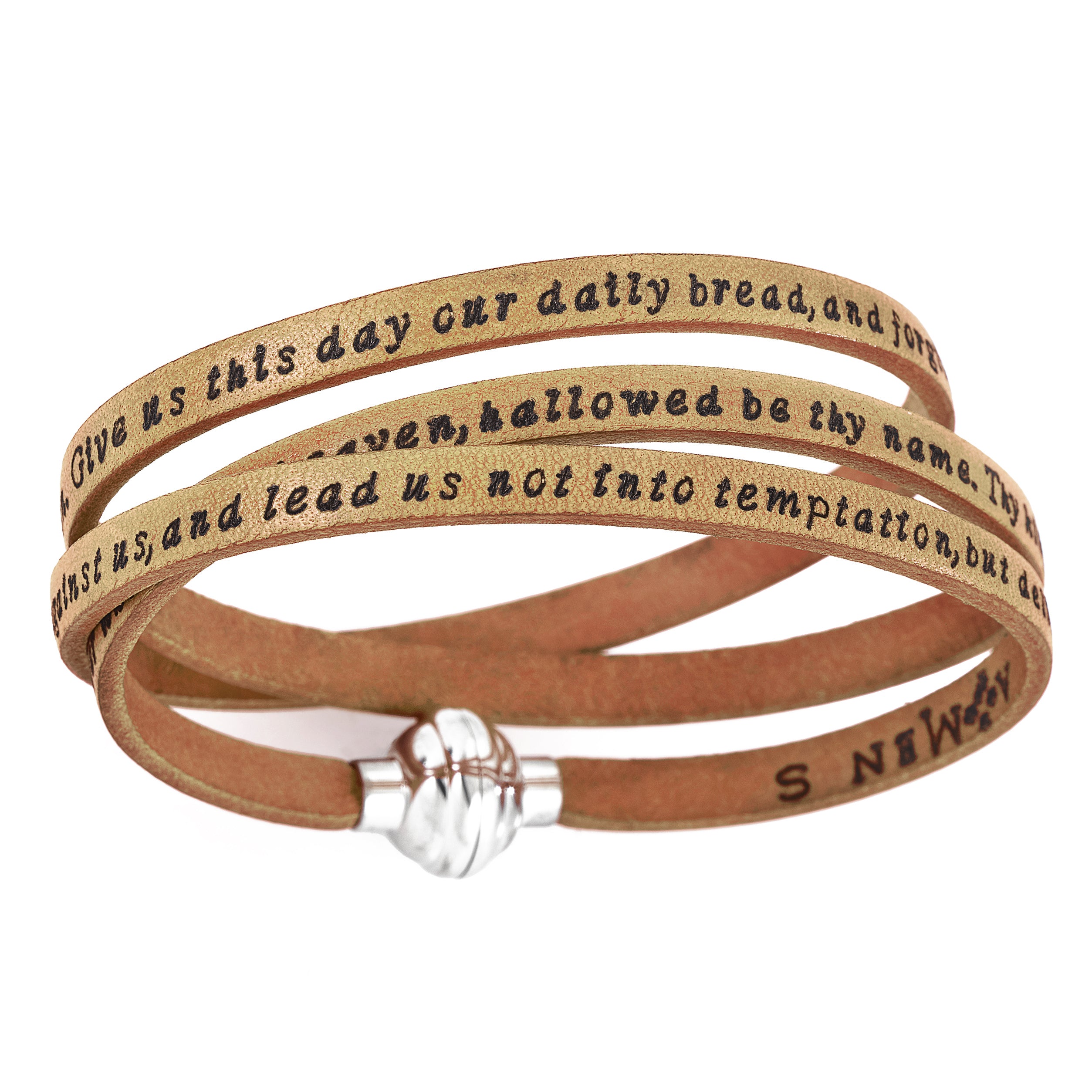 Lederen en roestvrijstalen armband