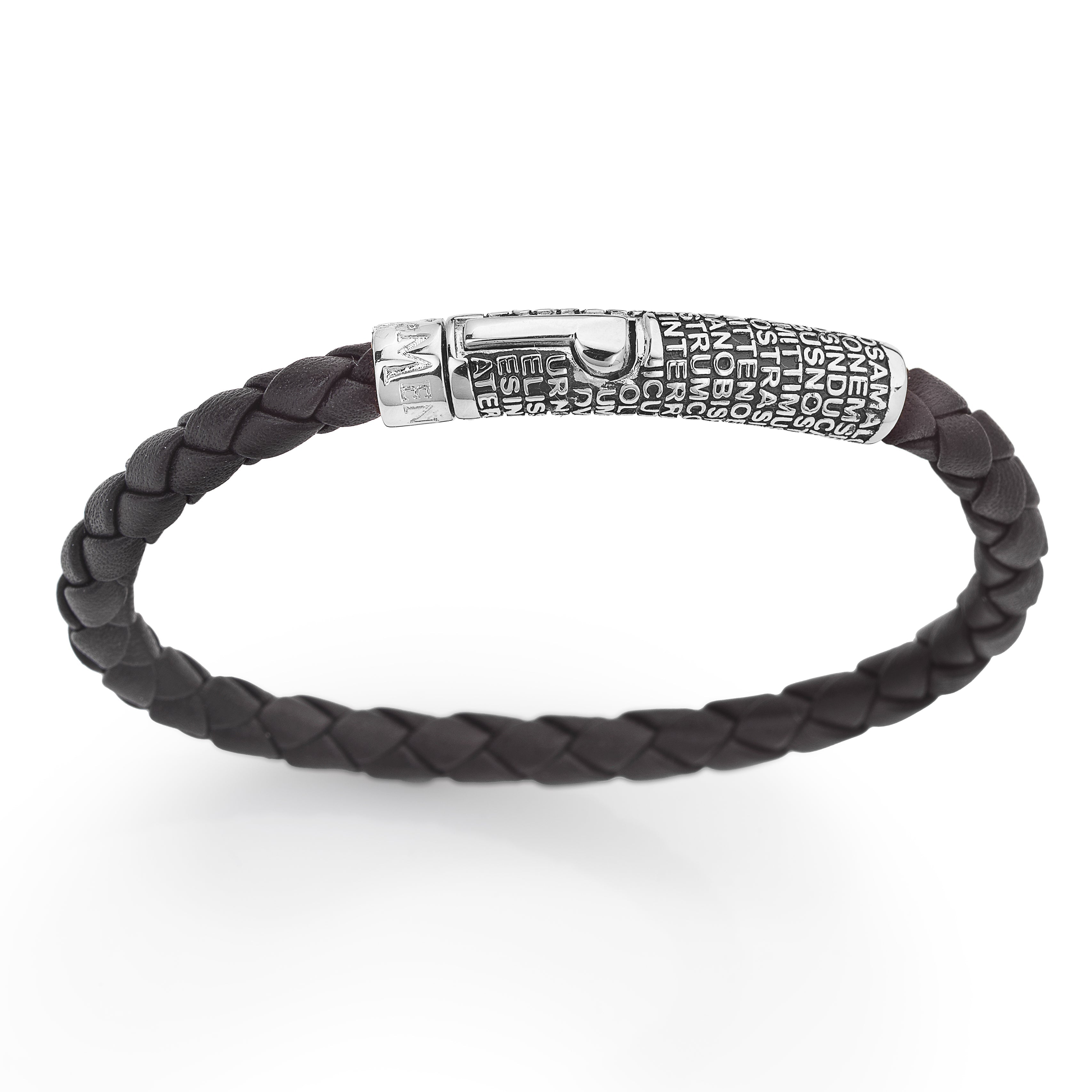 Lederen en sterling zilveren armband